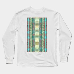 Fijian Tapa Cloth 82 by Hypersphere Long Sleeve T-Shirt